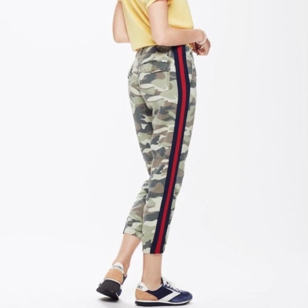 MOTHER the misfit side stripe camo pants
